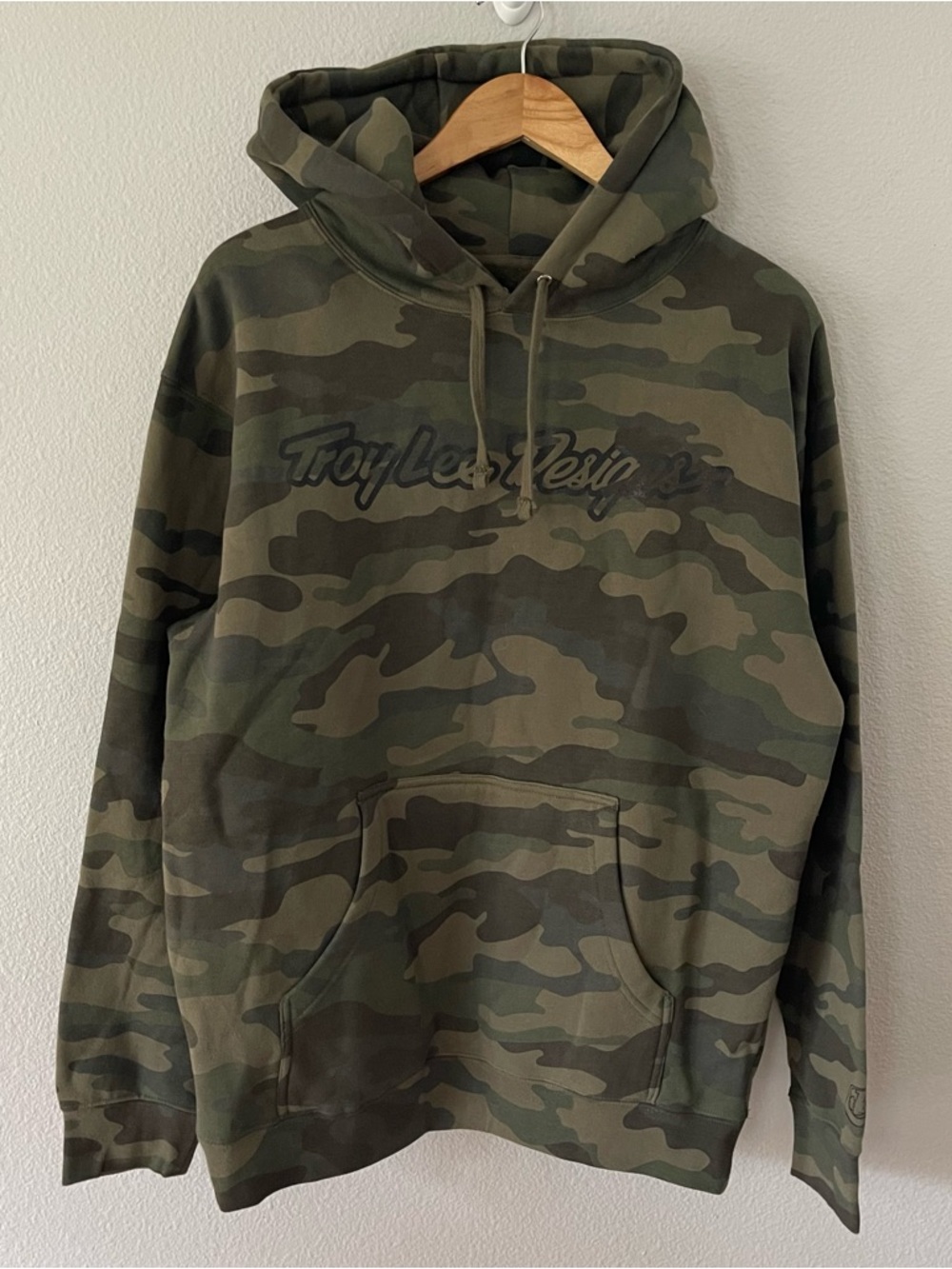 Troy Lee Designs Signature Pullover Hoodie Camo Green Size M Moto Sport
